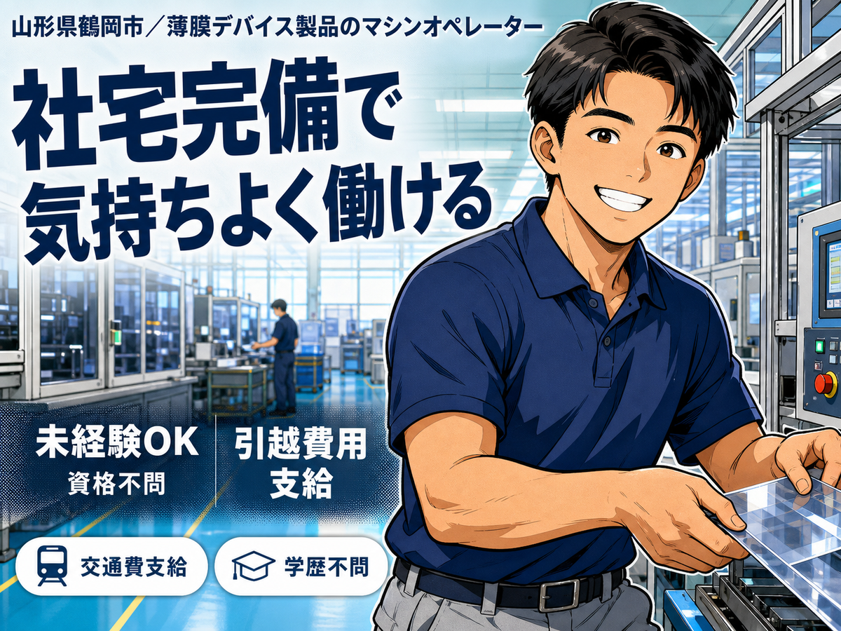 【時給1300円から♪】マシンオペレータの工場スタッフ/夜勤込み2交替/前払いOK【未経験でも安心して働ける！】